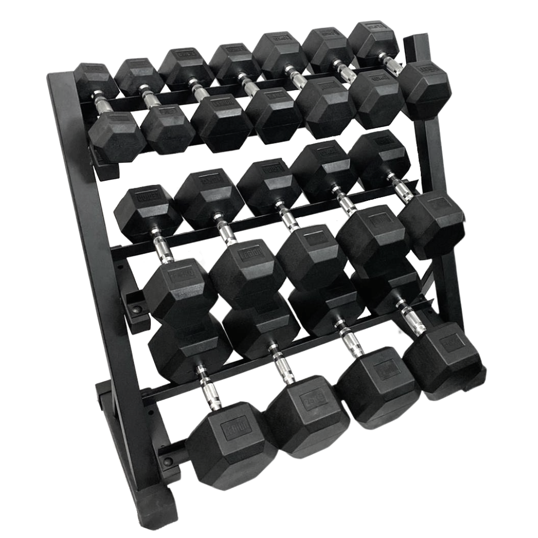 V2 Platinum Ultimate Home Gym Bundle - V2 Multi Gym Rack, 150kg Bumper Plate Set, Bench & 3 Tier Dumbbell Rack (8 pairs 5kg-30kg)