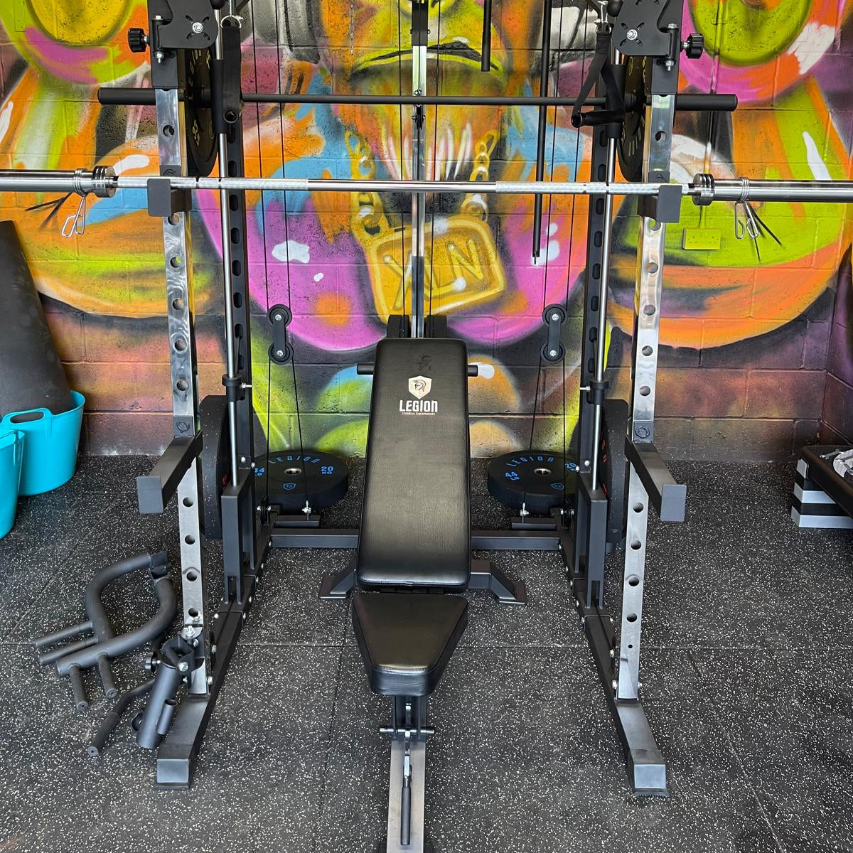 Legion Gym Flooring Tiles - Rubber Heavy Duty (1Mx1Mx20MM)