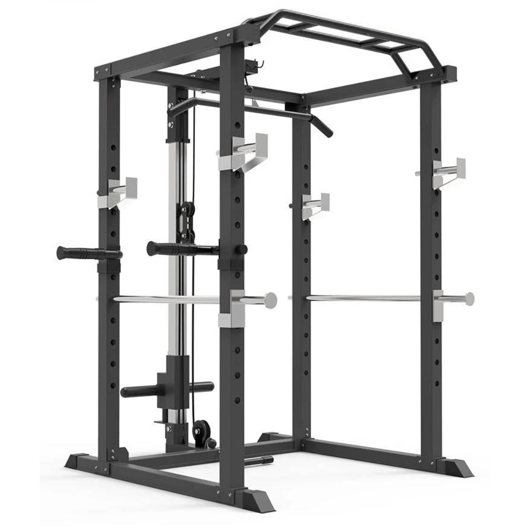 V1 Platinum Ultimate Home Gym Bundle - V1 Multi Gym Rack, 150kg Bumper Plate Set, Bench & 6 Tower Dumbbell Rack 5kg-25kg