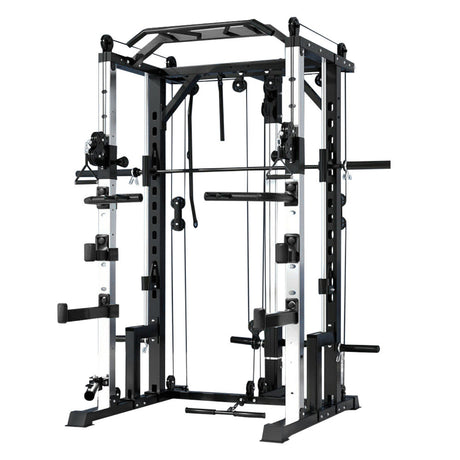 V2 Platinum Ultimate Home Gym Bundle - V2 Multi Gym Rack, 150kg Bumper Plate Set, Bench & 3 Tier Dumbbell Rack (8 pairs 5kg-30kg)