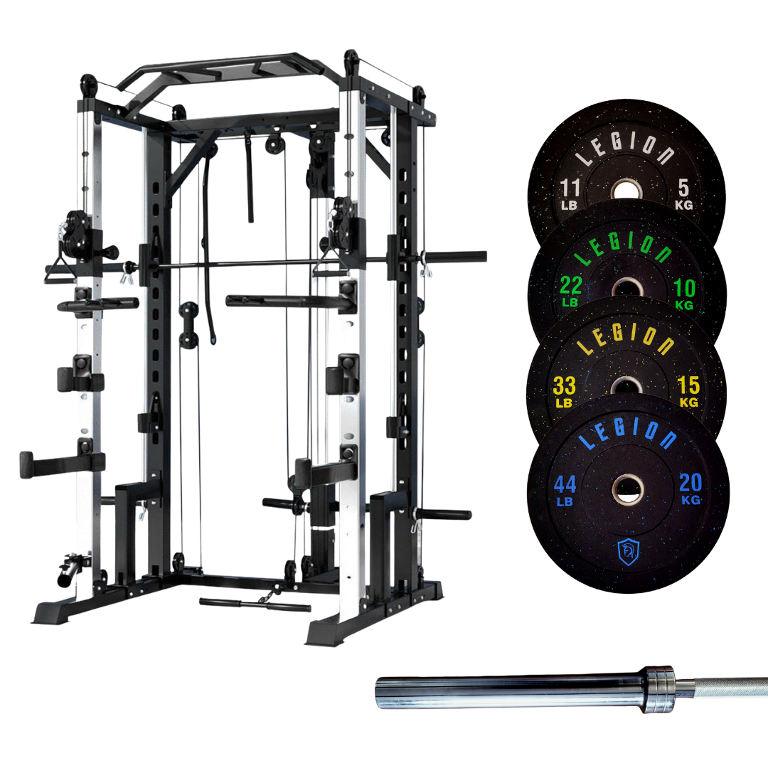 V2 Bronze Ultimate Home Gym Bundle - V2 Multi Gym Rack & 100kg Bumper Plate Set
